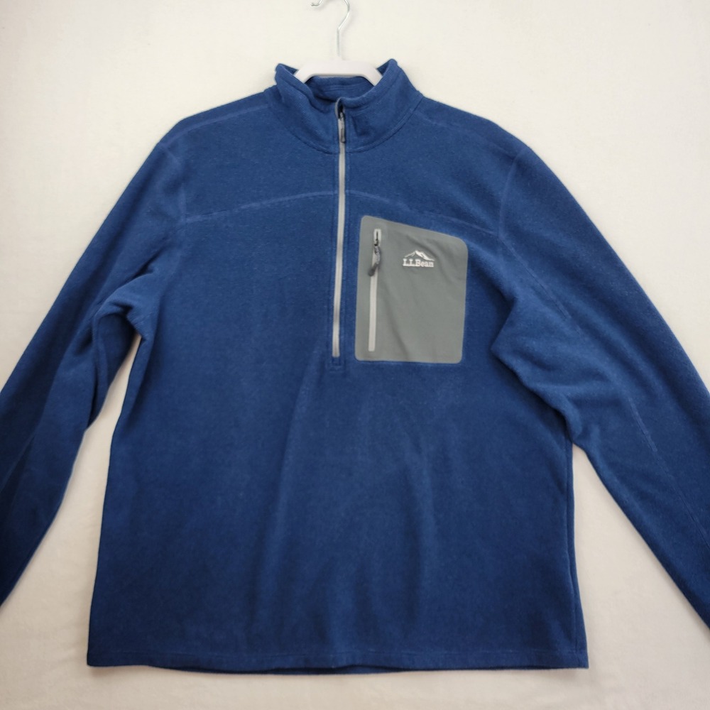 LL Bean North Ridge Fleece Quarter‎ Zip Pullover Jacket Mens XL Outdoor 502814